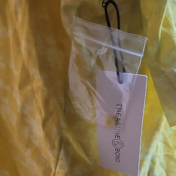 Treasure & Bond Yellow Button Down Shirt - Picture 3 of 4